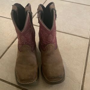 Red and brown Durango boots
